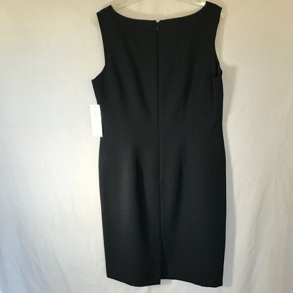 Kasper NWT Sheath Dress Sleeveless Navy Blue Size 12 Lined Classic Event V Neck - Picture 15 of 15
